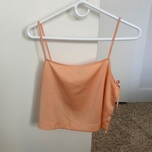 Top shop orange cropped tank top